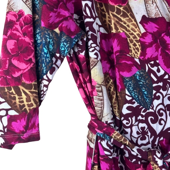 Soft Surroundings Salvadora Faux Wrap Dress L Maxi  Floral Multicolor 3/… - Picture 9 of 16
